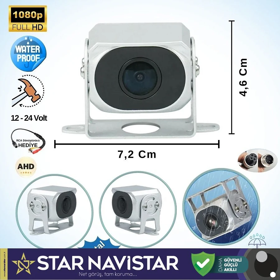 Navistar Ahd 1080P Full Hd 4Pin Starlight Gece Görüşlü Geri Görüş Kamerası
