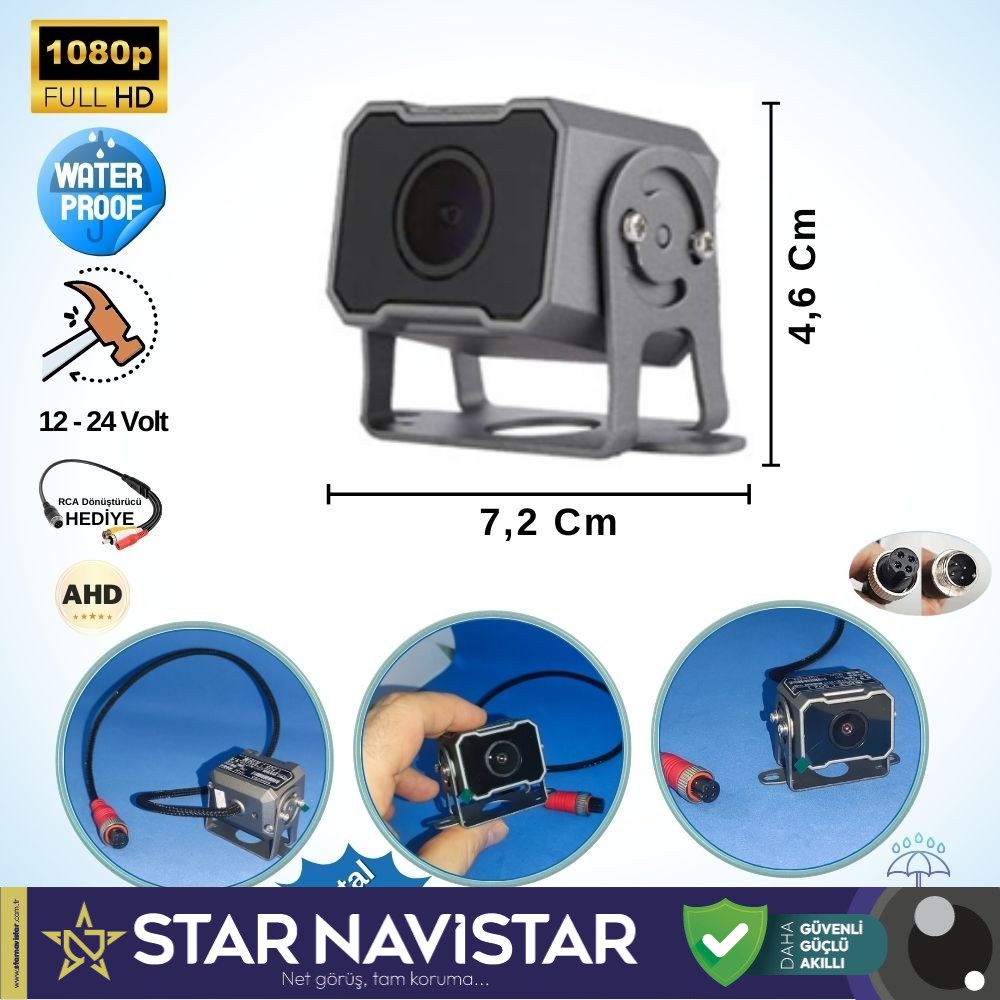 Navistar Ahd 1080P Full Hd 4Pin Starlight Gece Görüşlü Geri Görüş Kamerası