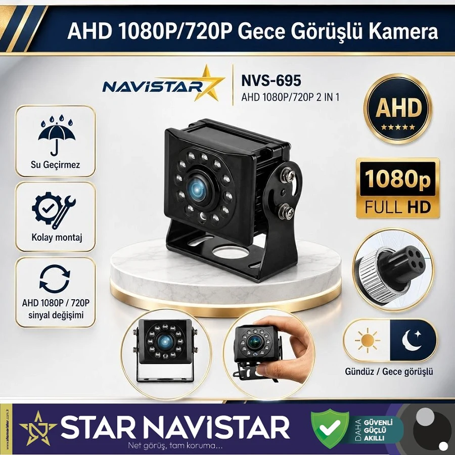AHD 1080P/720P Dönüşümlü 11 ledli Gece Görüşlü Kamera
