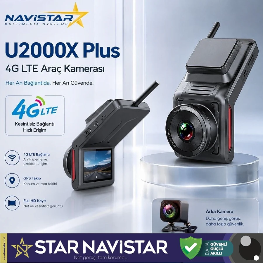 Uzaktan Canlı İzlemeli Sim Kartlı Gece Görüşlü FHD 1080p 4G GPS Takipli Araç Güvenlik Kamerası