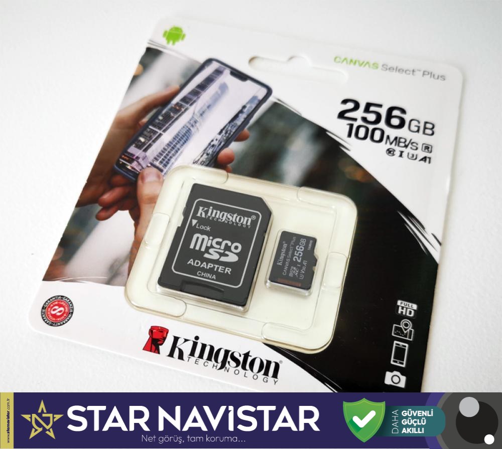 Kingston 256 GB Class 10 Canvas serisi Sd kart